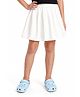 Plan B Cotton Knit Solid Skater Skirt - White