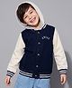 Arias Cotton Woven Washed Denim Jacket with Full Sleeves and Arias Embroidery in Blue