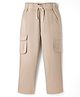 Pine Kids Cotton Elastane Woven Full Length Trouser with Cargo Pockets - Beige