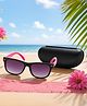 PASSION PETALS Colour Blocked UV Protected Wayfarer Sunglasses With Case - Pink