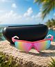 PASSION PETALS Colorblocked UV Protected Aviator Sunglasses With Case - Pink