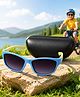PASSION PETALS Colour Blocked UV Protected Rectangle Sunglasses With Case - Light Blue
