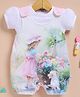 Wonderchild Interlock Woven Half Sleeve Tee With Doll Printed Romper - Pink & White
