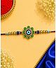 Evil Eye Rakhi - Blue & Gold| Premium Beaded Artwork| Perfect for Gifting| Raksha Bandhan| for Boys & Girls| Wards-off Evil Eyes