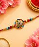 Peacock Circular Rakhi|Perfect for Rakhi & Gifting| Red