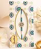 Golden circular Flower Rakhi|Perfect for Rakhi & Gifting|