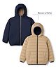 Pine Kids Woven Reversible Jacket with Full Sleeves - Navy Blue
