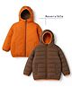 Pine Kids Woven Reversible Jackets with Full Sleeves - Orange
