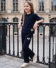 Laughing kids Cotton Jersey Knit Half Sleeves Patch Detailed Track Suit - Navy Blue