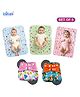 Bubzii Baby Gift Set ,4 Reusable Cloth Diaper with 1 Removable Microfiber Insert & Waterproof Changing Sheet , Adjustable, Washable, Leak-Proof , Baby Boys & Girls