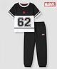 Honeyhap Marvel Single Jersey Knit Half Sleeves T-Shirt & Joggers Set With Front & Back Spider Print - Black