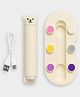Mi Arcus Cute Bear USB Rechargeable Baby Nail Trimmer with 6 Grinding Pads & Safety Nail Clipper Set- Cream