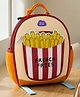 Mi Arcus Height 9 inches French Fries Design Water Resistant Lightweight Preschool Backpack- Multicolor