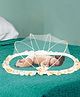 LifeKrafts Foldable Baby Mosquito Net Bottomless Net for Infants - Cream Floral Regular Size