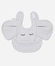 THE PLUSH CLUB Sleepy Elephant Waterproof Feeding Bib - Grey