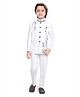 Earth Conscious Blended Woven Full Sleeves Floral Embroidered Jodhpuri Jacket & Pyjama Set - White