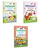 Animals, Dinosaur and Transport  Colouring & Sticker Activity Book :- wildlife colouring and tracing workbook, dinosaur vehicle sticker fun, preschool activity sticker book | Set of 3