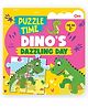 Puzzle Play Time | Play Dino's Dazzling Day | Jigsaw Puzzle & Story Book for Kids | Age 1 - 5 Years - English, Hardback, Om Books International