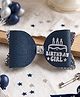 Aye Candy Birthday Theme Birthday Girl Text Printed Bow Applique Detailed Hair Clip - Navy Blue
