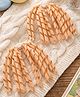 Aye Candy Dots Designed Ribbon Detailed Hair Clips - Gold