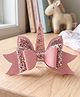 Aye Candy Unicorn Designed Bow Applique Detailed  Alligator Hair Clip - Pink