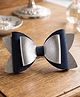 Aye Candy Bow Detailed Alligator Hair Clip - Navy Blue