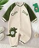 Mark & Mia Cotton Mixes Winter Wear Full Raglan Sleeves Romper with Crocodile Patch - Beige