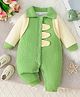 Mark & Mia Cotton Mixes Winter Wear Full Sleeves Collared Romper with Crocodile Applique - Light Green