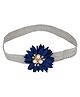 Aye Candy Floral Applique Detailed Headband - Blue