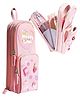 SCHOOLISH Premium Pencil Case 6 Layer with 3 Compartment Cute Aesthetic Pencil Case for Girls Large Capacity Pencil Pouch Multifunctional Pouch for School Kids - PACK OF 1- COLOR PINK