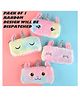 SCHOOLISH Cotton Unicorn Horn Ear Fur Pencil Pouch for Girls Student to Store Pen Pencil Eraser | Storage Bag for Make Up | Soft Cute Travel Pouch - PACK OF 1- COLOR MAY VARY