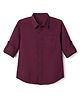 Pine Kids 100% Cotton Woven Full Sleeves Solid Shirt - Maroon