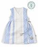 Furr Balls 100% Organic Cotton Woven Sleeveless Geometric Printed Dress - Off White