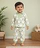 Mi Arcus Knit Full Sleeves Peppa Pig Featuring Full Sleeves Character Printed Coordinating Sweatshirt & Jogger Set - Green