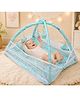 GRASPING FINGERS Baby Play Gym with Mosquito Net, 3 in 1 Foldable Kick and Play Mat, Hanging Toys, Fence and Pillow for Newborn Infants (0-12 Months)