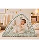 GRASPING FINGERS Baby Play Gym with Mosquito Net, 3 in 1 Foldable Kick and Play Mat, Hanging Toys, Fence and Pillow for Newborn Infants (0-12 Months)