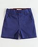 JusCubs Cotton Woven Solid Shorts - Navy Blue