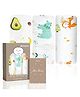 DOTMOM Premium Organic Bamboo Super-soft Swaddle Wrapper & Receiving Blanket, Pack of 3 - Multicolour