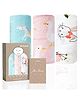 DOTMOM Premium Organic Bamboo Super-soft Swaddle Wrapper & Receiving Blanket, Pack of 3 - Multicolour
