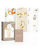 DOTMOM Premium Organic Bamboo Super-soft Swaddle Wrapper & Receiving Blanket, Pack of 3 - Multicolour