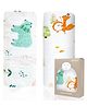 DOTMOM Premium Organic Bamboo Super-soft Swaddle Wrapper & Receiving Blanket, Pack of 2 - Multicolour