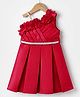 Twetoons Satin Woven Sleeveless Party Dress With Stone Detailing - Dark Pink