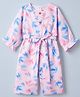 Twetoons Woven Full Sleeves Floral Printed Jumpsuits - Peach