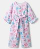 Twetoons Woven Full Sleeves Floral Printed Jumpsuits - Pink