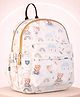 ENSAC Brown Teddy Printed Backpack with Bottle Compartment Lightweight Travel & School Bag for Men, Women - Height 15 inches