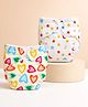 Happy Baby Co. Advanced Nappy Pack of 2, Reusable Baby Nappy with Leak-Lock, Velcro Closure, 2-Layer Padding, Waterproof Cloth Nappy, 12-18 Months