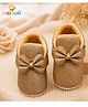 KIDSUN Glitter Embellished Bow Applique Detailed Booties - Light Brown