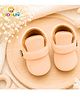 KIDSUN Bow Applique Detailed Velcro Closure Booties - Peach