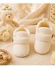 KIDSUN Bow Applique Detailed Velcro Closure Booties - White