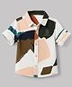 Ruff 100% Cotton Woven Corduroy Printed Shirt with Full Sleeves and Abstract Print in Brown